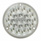 LED Light 4" Pearl Clear Lens 24 Amber LEDs 1156 Socket Back of Cab GG76151 Each