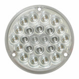 LED Light 4" Pearl Clear Lens 24 Amber LEDs 1156 Socket Back of Cab GG76151 Each