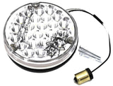 Back of Cab Led Light Pearl Clear Lens 24 Red LEDs 1156 Socket 4” GG#76153