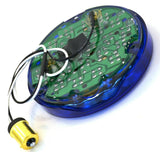 LED light 4" pearl blue lens 24 blue diodes 1156 Socket Peterbilt Kenworth FL