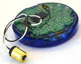 LED light 4" pearl blue lens 24 blue diodes 1156 Socket Peterbilt Kenworth FL