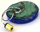 LED light 4" pearl blue lens 24 blue diodes 1156 Socket Peterbilt Kenworth FL