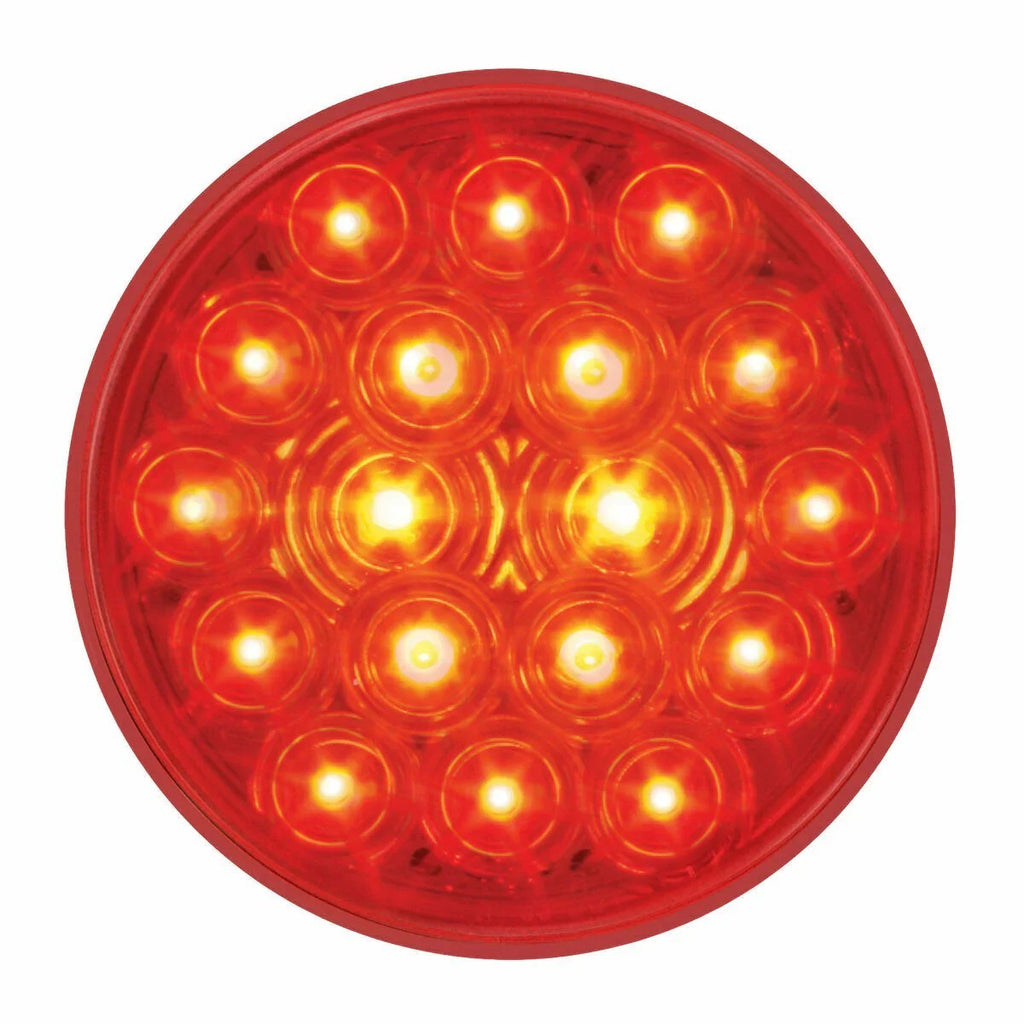 Rear Stop Tail Turn 18 LED Light Red with Red Lens 4", 7/8" Thick GG#76452 Each