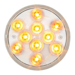 4" Mega 10 Plus Amber Park/Turn/Clearance LED Light Clear Lens W/ Plug GG#76841