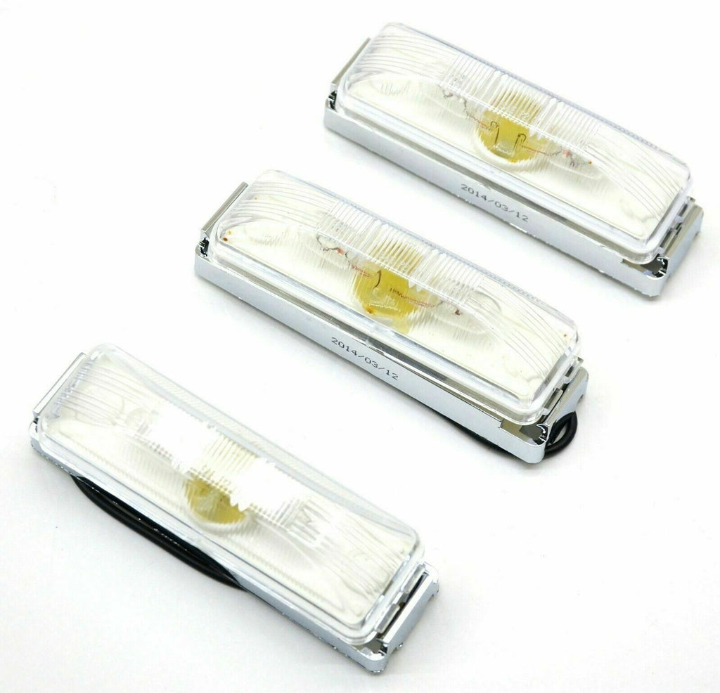 Incandescent Light w/Clear Lens 2 Bulb Marker w/Base HTS#7703C-4436 Set of 3