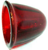 Bumper Guide Dome Light Lens Red Glass Watermelon Style 1-5/8 OD HTS#7721R Pair