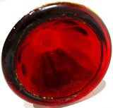 Bumper Guide Dome Light Lens Red Glass Watermelon Style 1-5/8 OD HTS#7721R Pair