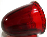 Bumper Guide Dome Light Lens Red Glass Watermelon Style 1-5/8 OD HTS#7721R Pair