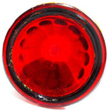 Bumper Guide Dome Light Lens Red Glass Watermelon Style 1-5/8 OD HTS#7721R Pair
