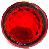 Bumper Guide Dome Light Lens Red Glass Watermelon Style 1-5/8 OD HTS#7721R Pair