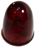 Bumper Guide Dome Light Lens Red Glass Watermelon Style 1-5/8 OD HTS#7721R Pair