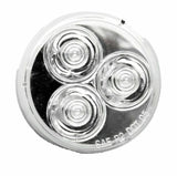 LED Pearl Light Amber 2 1/2" Clear Lens 3 LEDs for 2 3/4" Hole GG#77321 Each