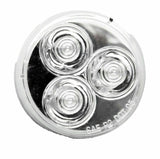 LED Pearl Light Amber 2 1/2" Clear Lens 3 LEDs for 2 3/4" Hole GG#77321 Each