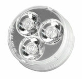 LED Pearl Light Amber 2 1/2" Clear Lens 3 LEDs for 2 3/4" Hole GG#77321 Each