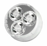 LED Pearl Light Amber 2 1/2" Clear Lens 3 LEDs for 2 3/4" Hole GG#77321 Each