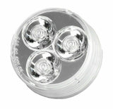 LED Pearl Light Amber 2 1/2" Clear Lens 3 LEDs for 2 3/4" Hole GG#77321 Each