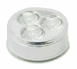 LED Pearl Light Amber 2 1/2" Clear Lens 3 LEDs for 2 3/4" Hole GG#77321 Each
