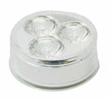 LED Pearl Light Amber 2 1/2" Clear Lens 3 LEDs for 2 3/4" Hole GG#77321 Each