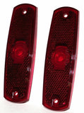 Red Lens for Peterbilt 359 379 Replacement Marker Light Plastic HTS#7734R Pair