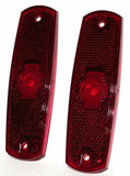 Red Lens for Peterbilt 359 379 Replacement Marker Light Plastic HTS#7734R Pair
