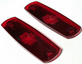 Red Lens for Peterbilt 359 379 Replacement Marker Light Plastic HTS#7734R Pair