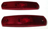 Red Lens for Peterbilt 359 379 Replacement Marker Light Plastic HTS#7734R Pair