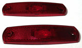 Red Lens for Peterbilt 359 379 Replacement Marker Light Plastic HTS#7734R Pair