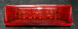 HTS Slim Rectangular Marker 12 Red LED Light Red Lens 4" x 1 1/4" #7749R Each