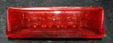 HTS Slim Rectangular Marker 12 Red LED Light Red Lens 4" x 1 1/4" #7749R Each