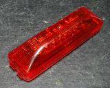 HTS Slim Rectangular Marker 12 Red LED Light Red Lens 4" x 1 1/4" #7749R Each