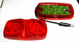 HTS 13 LED Clearance Marker Light Double Bubble Red Lens/Red 2x4 7750R Each
