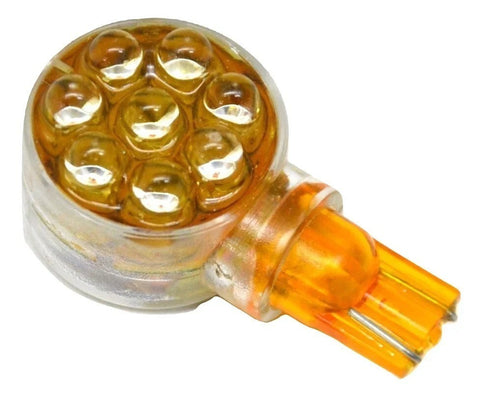 GG LED Bulb 194 Side Type for Cab Marker Amber 8 LEDs Wedge Base #77580 Each