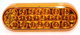 GG LED Oval Turn Park Clearance Light Pearl 24 Amber LED Amber Lens #78230 Each