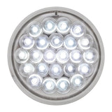 24 LED Back Up Light 4" Pearl White with Clear Lens 3 Prong GG#78272 Each