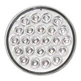 24 LED Back Up Light 4" Pearl White with Clear Lens 3 Prong GG#78272 Each