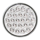 24 LED Back Up Light 4" Pearl White with Clear Lens 3 Prong GG#78272 Each