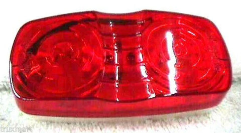 Fits Kenworth Red Marker Light Lens Pair Double Bubble Tiger Eye 4x2 GG#80213