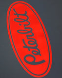 Aero Mud Flaps 24" x 30" Black Flap, Red PETERBILT 4 Hole #802430-PETEUNRE -Pair
