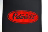 Aero Mud Flaps 24" x 30" Black Flap, Red PETERBILT 4 Hole #802430-PETEUNRE -Pair