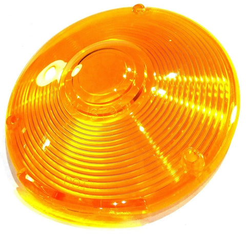 Amber 4" Round Mirror Turn Signal Combination Light Lens 3-Screw Plastic GG80301