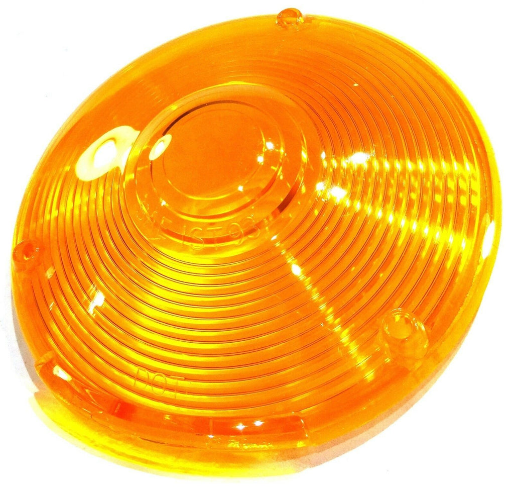 Amber 4" Round Mirror Turn Signal Combination Light Lens 3-Screw Plastic GG80301