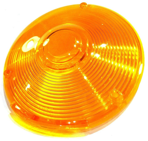 Amber 4" Round Mirror Turn Signal Combination Light Lens 3-Screw Plastic GG80301