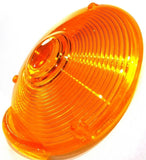 Amber 4" Round Mirror Turn Signal Combination Light Lens 3-Screw Plastic GG80301