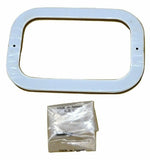 GG Rectangular Light Bezel/Trim For Rubber Grommet Stainless 2 Hole #80784 Each