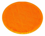 GG Reflectors Round Amber Acrylic Stick on Tape Mount 3 1/8" #80811 Pair
