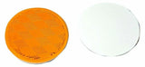 GG Reflectors Round Amber Acrylic Stick on Tape Mount 3 1/8" #80811 Pair