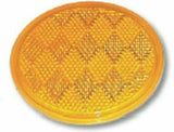 GG Reflectors Round Amber Acrylic Stick on Tape Mount 3 1/8" #80811 Pair