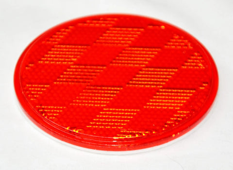 Reflectors Round Red Acrylic Stick on Tape Mount 3 Inch GG#80814 Pair