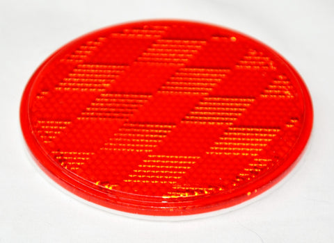 Reflectors Round Red Acrylic Stick on Tape Mount 3 Inch GG#80814 Pair