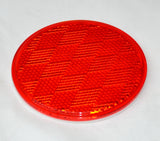 Reflectors Round Red Acrylic Stick on Tape Mount 3 Inch GG#80814 Pair